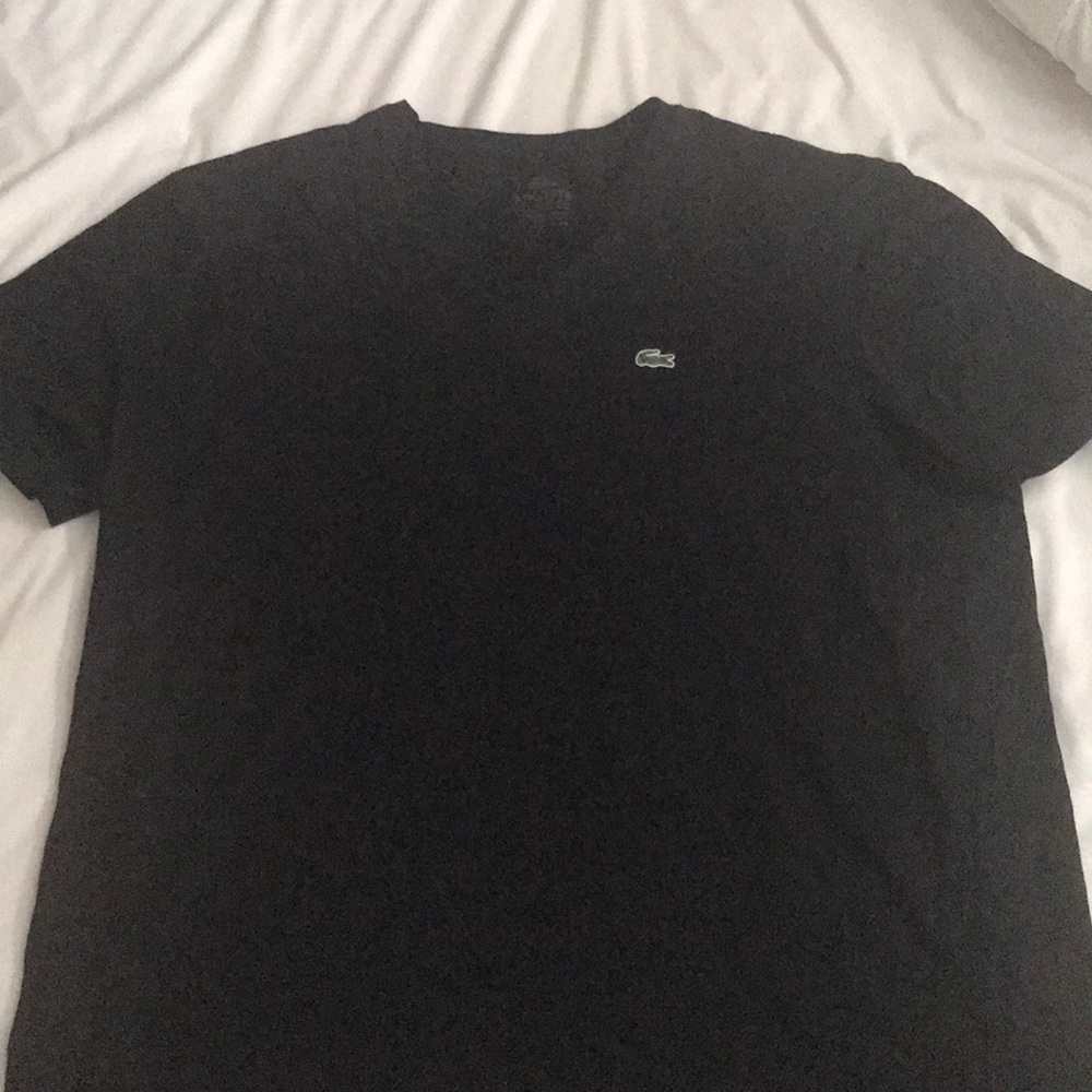 Black Lacoste v neck